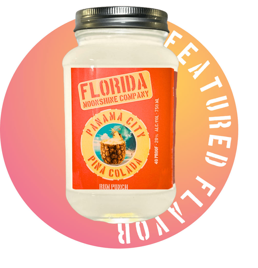Featured Flavor Florida Moonshine Company Flavor - panama city pina colada moonshine